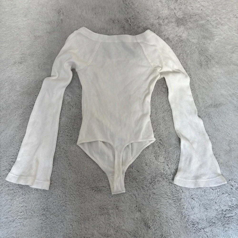 Free People Intimately Free On A Cloud Bodysuit Bell Slv Romantic Cozy Lounge‎ L